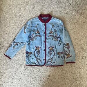Vintage Denim Embroidered Jacket